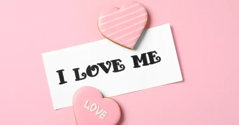 Affirmations For Love: a sheet of paper with "I Love me"